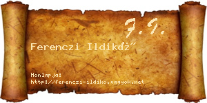 Ferenczi Ildikó névjegykártya