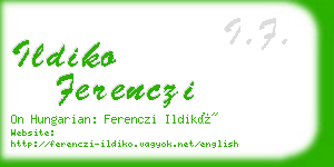 ildiko ferenczi business card